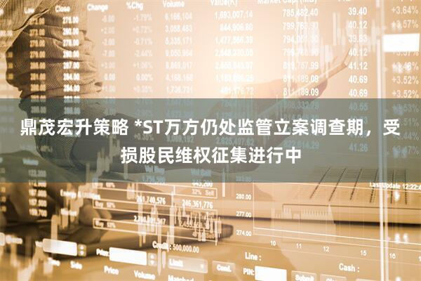 鼎茂宏升策略 *ST万方仍处监管立案调查期，受损股民维权征集进行中